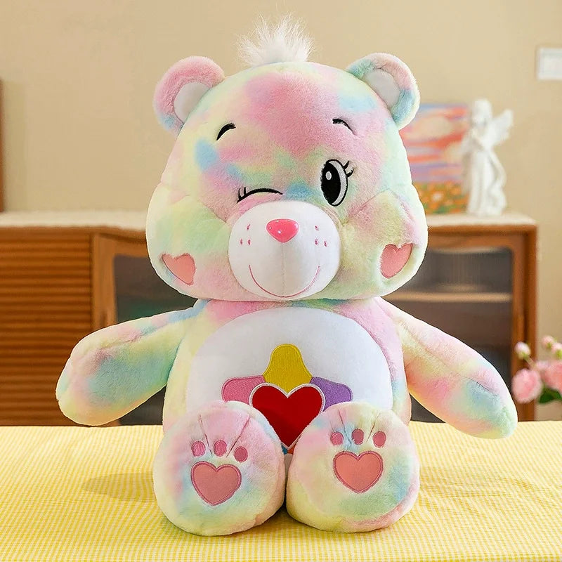 MINISO Rainbow Bear Plush Toys Lovely Care Bears Plush Toys Stuffed Dolls Homdecor Teddy Bear Sleeping Plush Pillows Friend Gift